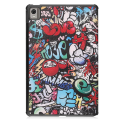 Pikkukuva 1 / 11: Nokia T21 Trifold Stand Sleep Wake -tabletin suojakotelo - Graffiti Multicolor