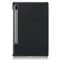 Miniatyrbillede 6 af 10: Trifoldet stativ Smart Taske til Samsung Galaxy Tab S7 FE/Tab S7 Plus/Tab S8+ Black