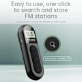 Pikkukuva 3 / 8: RADIO MI03 Tasku-FM-radio pidikkeellä urheiluun/juoksuun/kokouksiin Black