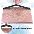 Miniatyrbild 10 av 10: Apple iPad 10.9 2022 Vikbart fodral korthållare Blommor - Rose Gold Rosa guld
