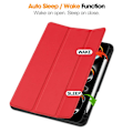 Miniatyrbilde 5 av 6: Etui for iPad Pro 11 (2024) med Tri-fold Stativ, Tablettdeksel med Penneholder Red