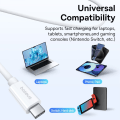 Miniatyrbilde 10 av 11: BASEUS Superior 1M Hurtig Ladingskabel 240W USB-C til USB-C White