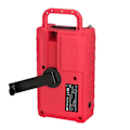 Miniatyrbild 6 av 11: FM/AM/WB/WBAL Radio Handvev 5000mAh solar Ficklampa SOS Röd