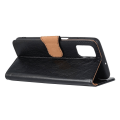 Pikkukuva 3 / 11: Textured Split Leather Wallet Case Samsung Galaxy A72 5G Black