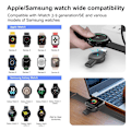 Miniatyrbilde 6 av 11: Lader for Watch Series + Samsung med USB-C+USB-kontakt Black