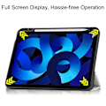 Miniatyrbillede 11 af 11: Tri-fold Stand Case for iPad 10.9 (2022) Tablet Cover Pen Holder - Cat Blue
