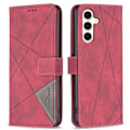Pikkukuva 1 / 5: BINFEN COLOR Samsung Galaxy S24 FE Iskunkestävä Lompakkokotelo Red
