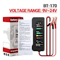 Miniatyrbillede 7 af 10: Batteritester 6-LED bilfejltester Batterikontrol Billastbil Motorcykel Black
