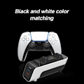 Miniatyrbillede 8 af 11: Til PS5-spilcontrolleropladerbase Dobbelt gamepad-hurtigopladningsdock Black