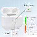 Miniatyrbilde 5 av 11: For AirPods 3 ladeveske Innebygd 620mAh batteri Bluetooth trådløs lading White