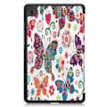 Miniatyrbillede 3 af 7: Pattern  Tri-fold Stand Cover Lenovo Tab M7 - Butterflies White