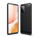 Miniatyrbillede 1 af 2: Carbon Fiber Texture TPU Casing Samsung Galaxy A72 5G - Black Black