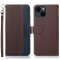 Miniatyrbild 1 av 6: KHAZNEH till iPhone 15 Plus Plånboksfodral - Brun/Blå Brun