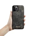 Miniatyrbillede 9 af 11: CASEME iPhone 12 Pro Max Retro plånboksfodral - Svart Black