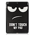 Miniatyrbild 6 av 9: iPad 9.7" (2017) Slim fit tri-fold fodral - Do Not Touch My Pad Svart