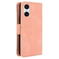 Pikkukuva 4 / 7: Sony Xperia 10 VI Kotelo PU-nahkainen Flip Folio Puhelimen Suojakotelo Useilla Korteilla Pink