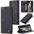 Pikkukuva 1 / 8: CASEME Retro Lompakkokotelo Samsung Galaxy A35 - Musta Black