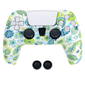 Miniatyrbilde 1 av 4: DATA FROG Silikondeksel for Sony Playstation 5 Gamepad med 2 Rocker Caps Multicolor