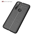 Miniatyrbillede 4 af 7: Litchi Texture Soft TPU Case for Motorola Moto G8 Power  - Black Black