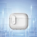 Miniatyrbillede 6 af 10: Til AirPods 4 Hovedtelefoner Etui Snap Switch Ice Crystal Clear Shell - Gennemsigtig Grå Grey