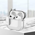 Miniatyrbillede 10 af 10: Til AirPods 4 Hovedtelefoner Etui Snap Switch Ice Crystal Clear Shell - Gennemsigtig Grå Grey