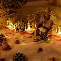 Miniatyrbild 2 av 3: 1,5 m 10 LED-lampor Santa Claus String Light Dekorativ - Skid snögubbe Vit