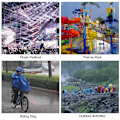 Miniatyrbillede 2 af 7: Outdoor Portable Raincoat Scenic Spot Hedging Disposable Yellow one size