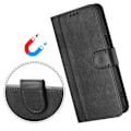 Miniatyrbillede 2 af 8: Til Motorola Edge 60 5G / 60 Fusion 5G Etui Pung Stand Retrostruktur Black