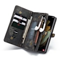 Miniatyrbild 7 av 11: CASEME Samsung Galaxy S21 Retro läder plånboksfodral - Grå/Svart Svart