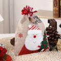 Miniatyrbild 4 av 7: Jul Presentpåse Säck Jultomte mönster för julafton Julhelg Röd