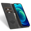 Miniatyrbillede 2 af 10: LC.IMEEKE Magnetisk telefontaske til iPhone 15 Pro Stand Wallet Cover Black