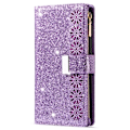 Miniatyrbillede 3 af 8: Til Samsung Galaxy A26 5G Etui Stjernehimmel Indgraveret Pungcover Purple