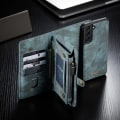 Miniatyrbild 3 av 11: CASEME Samsung Galaxy S21+ (Plus) Retro läder plånboksfodral Blå Blå