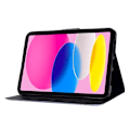 Miniatyrbillede 4 af 8: For iPad 10.9 (2022) Tablet Case Cover Foldable Stand - Blue Butterfly Blue