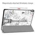 Miniatyrbillede 6 af 7: Til iPad Pro 11 (2024) Etui Tre-fold Stativ Tablet Cover - Tower Multicolor