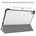 Miniatyrbillede 9 af 9: Til iPad Air 11 (2024) Etui Tre-fold Stativ Tablet Cover - Hvid White