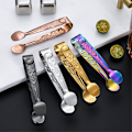 Pikkukuva 3 / 5: Ice Cube Spoon Tongs ruostumattomasta teräksestä valmistetut ruusukuvioiset miniruokapihdit Multicolor
