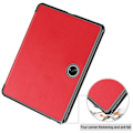 Miniatyrbilde 9 av 10: For OnePlus Pad Tri-fold Stativ Våkne / Sove Deksel Tablettveske - Rød Red