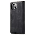 Miniatyrbillede 9 af 11: AUTSPACE A01 Retro tegnebog taske til iPhone 13 mini - sort Black