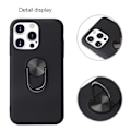 Miniatyrbillede 5 af 8: iPhone 13 Pro Max Finger Ring TPU Hybrid Case Kickstand - Black Black