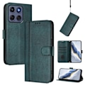 Pikkukuva 7 / 9: Motorola Edge 60 5G / 60 Fusion 5G Suojakotelot Lompakko Teline Retrokuvio Nahkainen Green