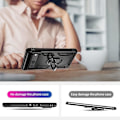 Miniatyrbilde 3 av 7: Google Pixel 7 støtsikker TPU + PC Kickstand telefonveske bilfeste metallplate - Svart Black