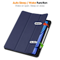 Miniatyrbild 5 av 6: Till iPad Air 13 (2024) Slim fit tri-fold fodral Pennfack - MörkBlå Blå