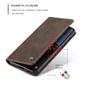 Pikkukuva 6 / 8: CASEME Retro lompakkokotelo Samsung Galaxy S23+ -puhelimelle - Kahvi Brown