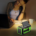 Miniatyrbild 4 av 11: handvev Radio 12000mAh Power Bank Batteri ficklampa Sol laddning Svart