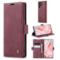 Pikkukuva 1 / 8: CASEME Retro Lompakkokotelo Samsung Galaxy S23 Ultra - Punainen Red