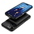 Miniatyrbild 5 av 5: För iPhone 16 Pro Max 7000mAh Uppladdningsbart Batteri Skal Laddningsfodral Powerbank Transparent
