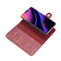 Miniatyrbild 8 av 10: DG.MING iPhone 11 Pro Split Läder Plånboksfodral - VinRöd Röd