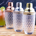 Miniatyrbilde 7 av 11: 385 ml Cocktail Shaker i vevd glass + lokk i rustfritt stål Transparent