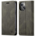 Miniatyrbillede 1 af 11: AUTSPACE A01 Retro tegnebog taske til iPhone 13 mini - brun Brown